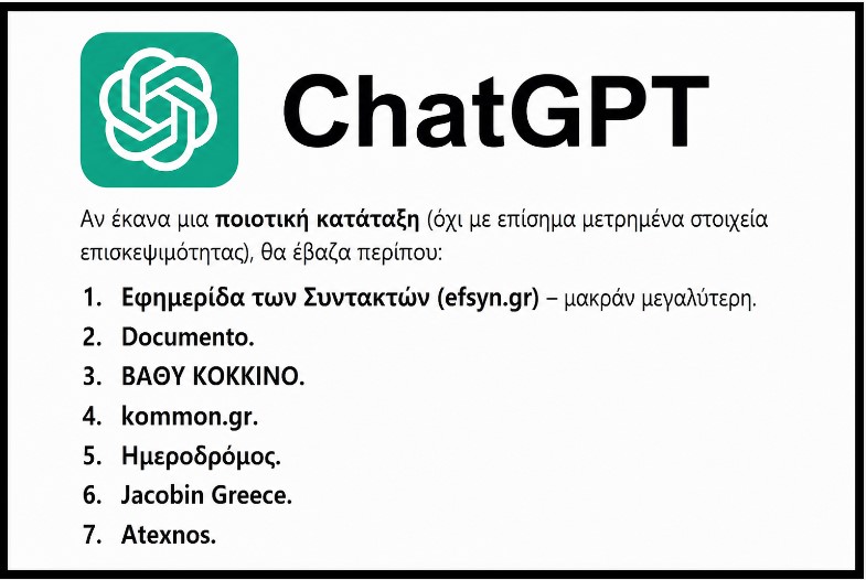 Μια εκτίμηση που μας χαροποίησε ιδιαίτερα