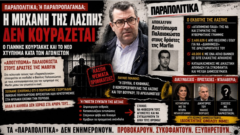 «Αποτύπωμα» Μαρινάκη-Κουρτάκη στην προπαγάνδα για τη Marfin